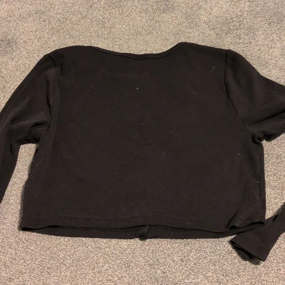 Aritzia Sunday Best Black Cropped Cardigan Size Large - Picture 6 of 6